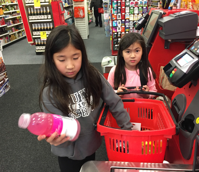 Buying materials to give away to the homeless